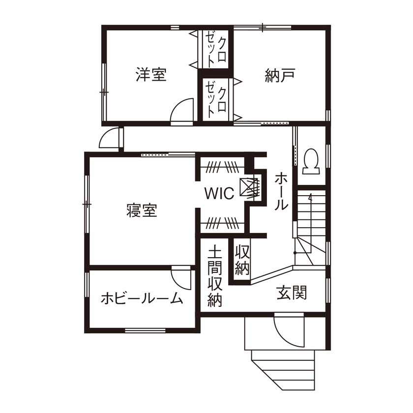ライクスホーム 【～1499万円/31坪/インナーバルコニー/間取り図有】子どもが舐めても安全。使ってわかる無垢材の心地よさの間取り図（4LDK＋納戸）１階