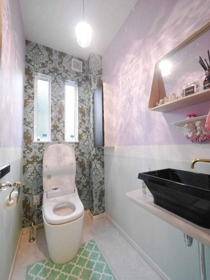 タナカホームズ 【～1499万円／間取図有／スピーカー付ライト】大好きなピンクで染めた自由設計の家の建築実例画像10