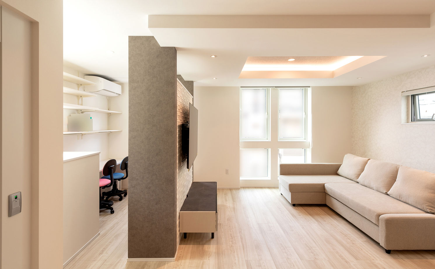 小林住宅 【大阪府/30坪/インナーガレージ/屋上バルコニー/間取り】家族の時間もひとりの時間も愉しむ3階建ての家の建築実例画像4