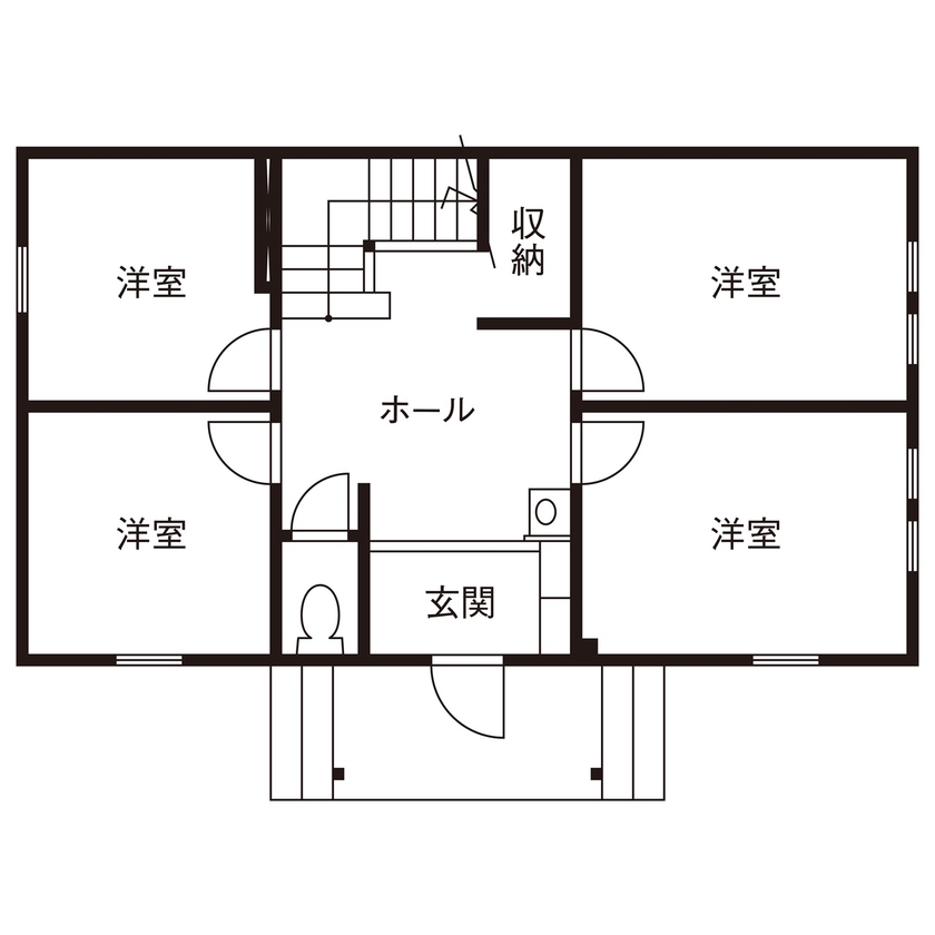 田辺工務店　一級建築士事務所 【藤沢市/4LDK/2階リビング】気分はまるで西海岸。好みをとことん追求したアメリカンスタイルの住まいの間取り図（4LDK）1階