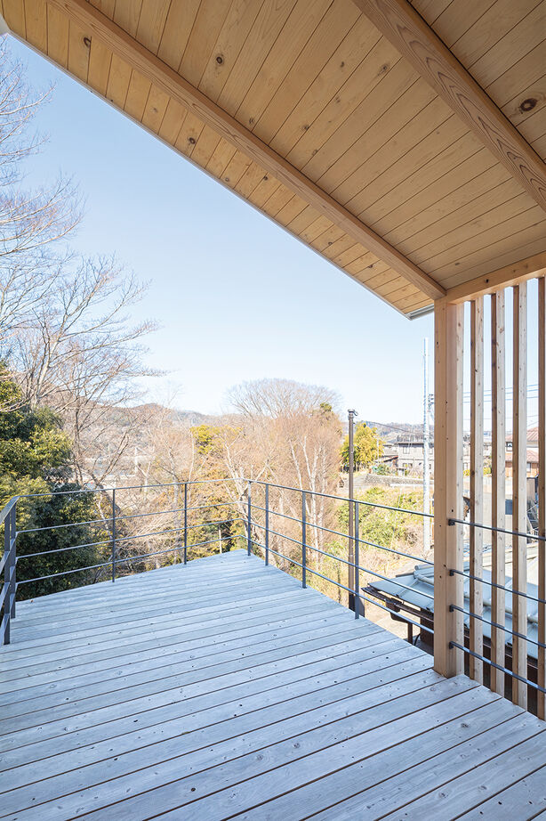 自然流健康の家　こばじゅう 【2階リビング／自然素材／間取図】湖を眺め、木の温もりに癒されて、心も身体もゆったりと寛げる木の家の建築実例画像5