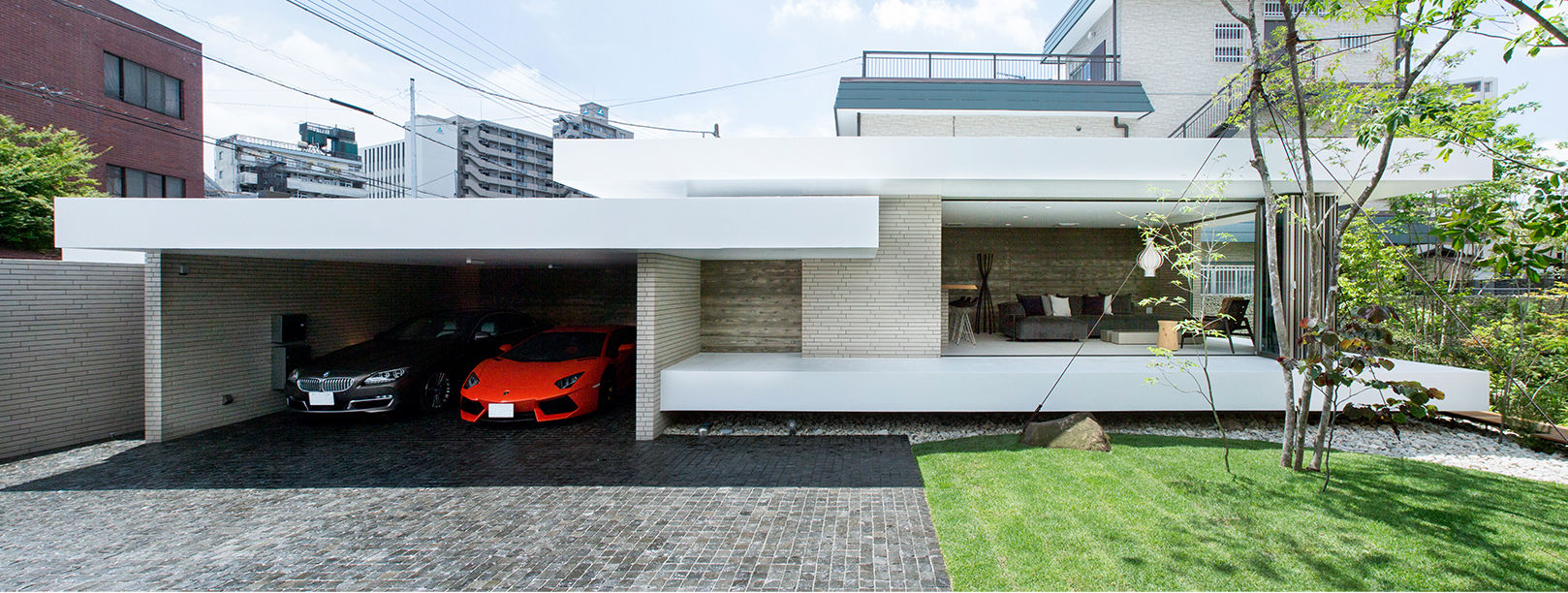 栃木ハウス 水平のラインと浮遊感が美しさを創出。庭との一体感を愉しむ住まいの建築実例画像9