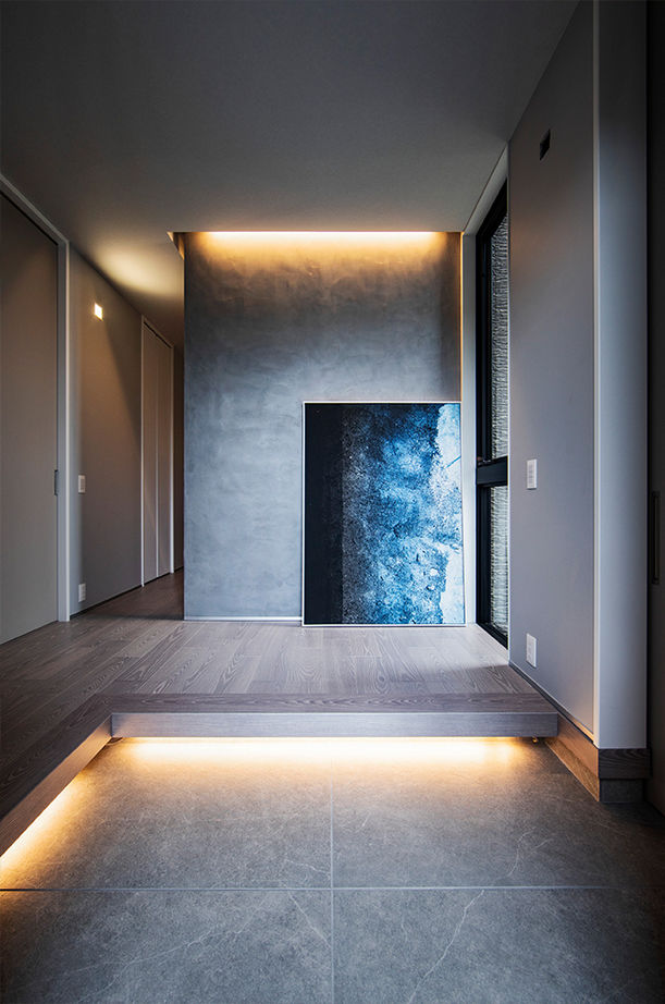 栃木ハウス モダニズムの追求。空間の広がりと家族の絆を深めるリビングとフラットに繋がるタイルテラスのある住まいの建築実例画像11