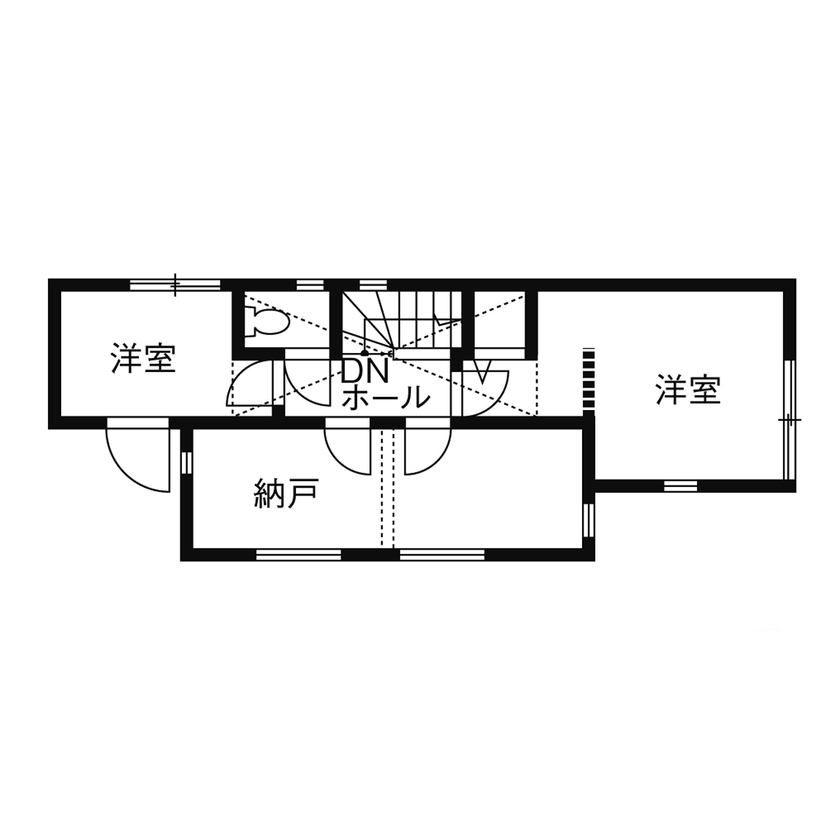 BLISS 【17坪/1500～1999万円/狭小地/間取り図有】限られた敷地に建てた、ガレージ付き二世帯住宅の間取り図（5K以上）3階