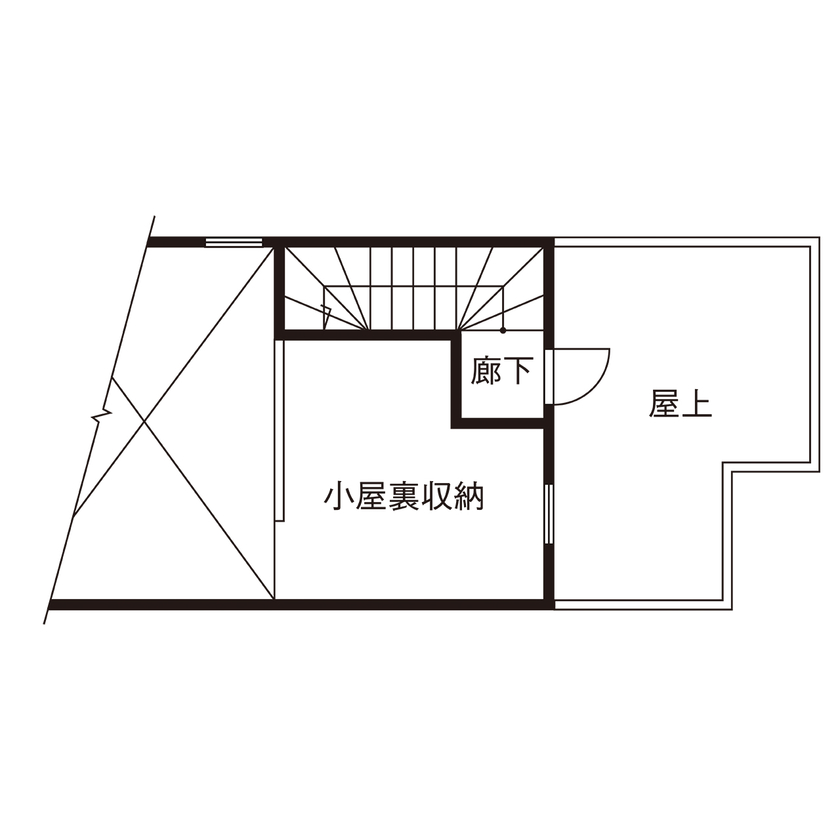 BLISS 【12.5坪/2000万円台/木造耐火建築物/都心部/間取り図有】下町の情緒と都市の華やぎの街に建つ京町家の間取り図（2LDK）PH階