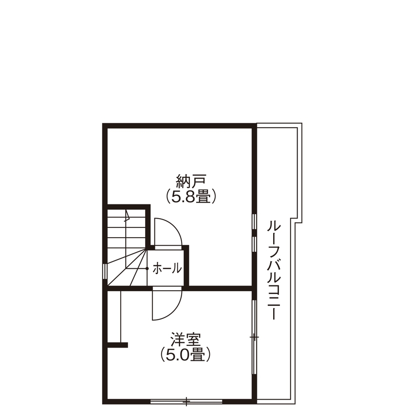 BLISS 【敷地面積16.7坪/2000万円台/間取り図有り】ビルトインガレージ＆優雅なワイドバルコニー付きの狭小住宅の間取り図（2LDK+S）3階
