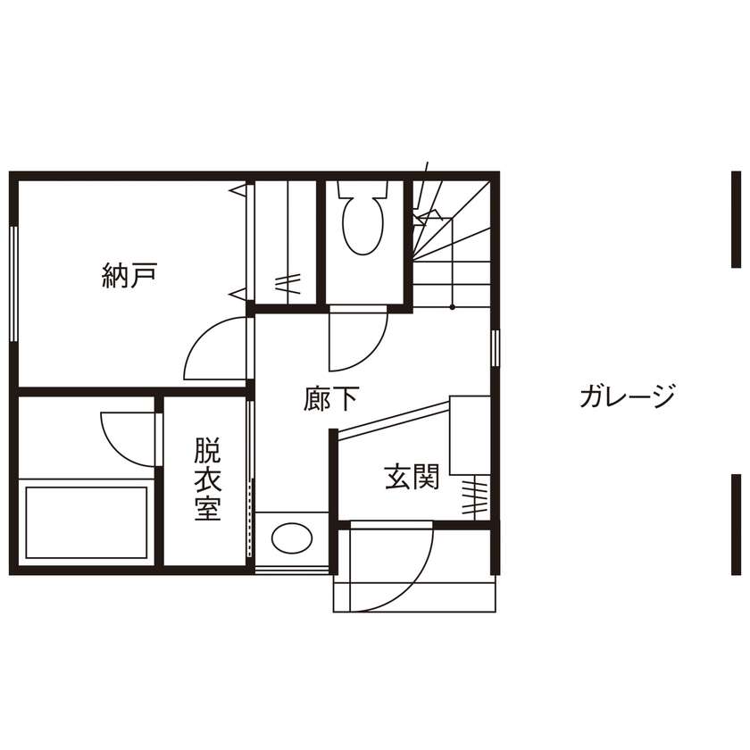 BLISS 【敷地面積13.8坪/2000万円/間取り図有り】重厚感のある外観と高級感に満ちたインテリアが魅力の住まいの間取り図（3LDK+S）1階