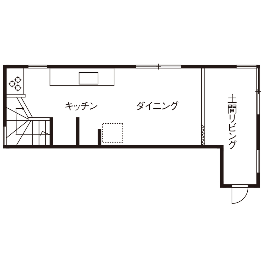 トトモニ　一級建築士事務所 【狭小地/3000万円台/22.9坪】敷地面積なんと13坪。しかも「2.7ｍ×8.8ｍ」の超長方形の地に建てた３階建ての間取り図（2LDK）３階