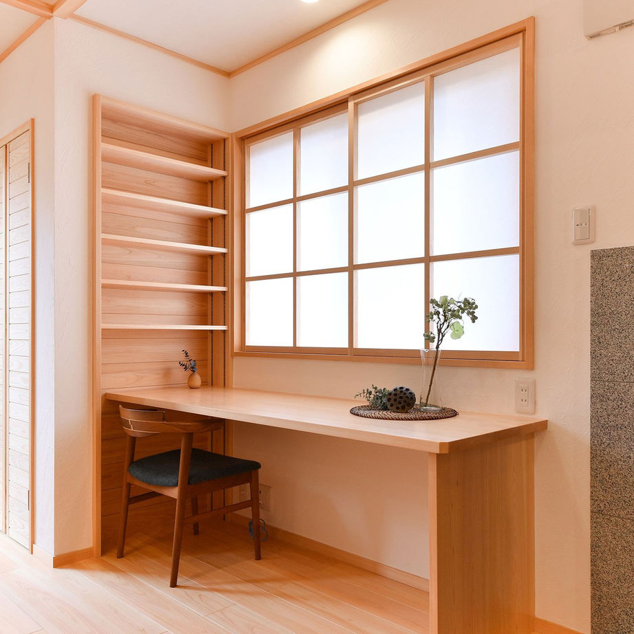 梶谷建設 家族が集う平屋の家【薪ストーブ】【ウッドデッキ】【サンルーム】【エアパス工法】の建築実例画像6