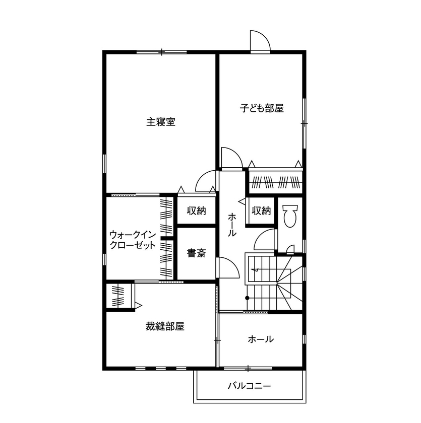 クレバリーホーム それぞれの時間が楽しめる、カフェのようにおしゃれな住まいの間取り図（4LDK）2階