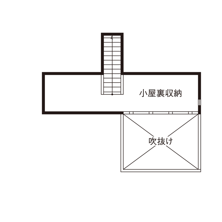 クレバリーホーム わたしの「大好き」に囲まれながら暮らしを心から楽しめる平屋の住まいの間取り図（1LDK）ロフト
