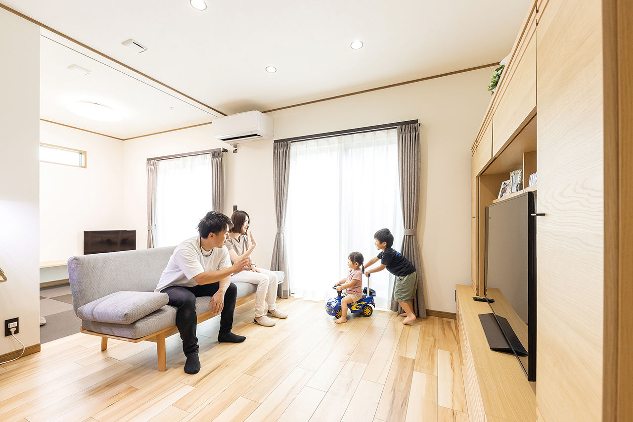 クレバリーホーム 家族が自然に集まる「センターリビング」の家の建築実例画像2