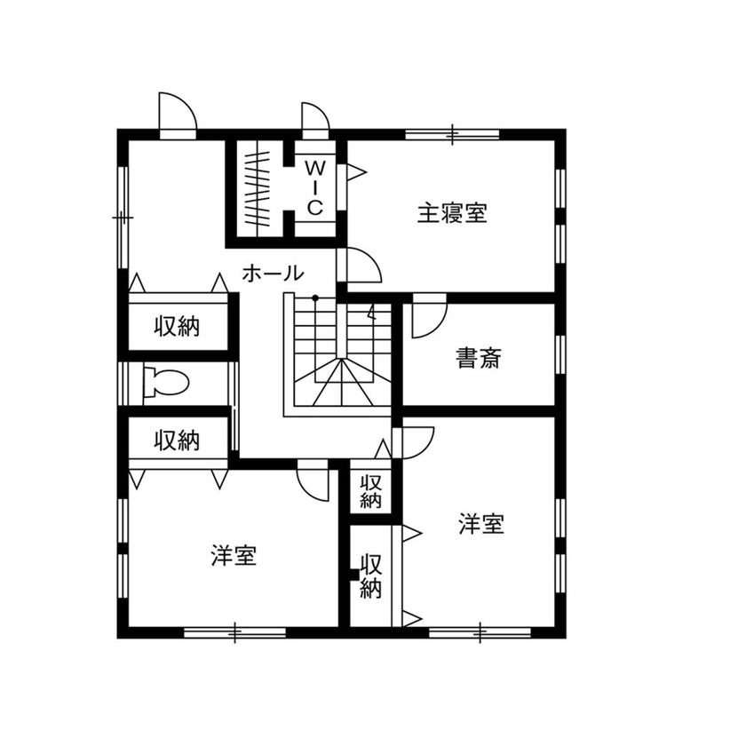 クレバリーホーム 【1500～1999万円／収納充実／間取図有】家族のふれあいも個の時間も大切に。家族が広々と暮らせる住まいの間取り図（4LDK）2階