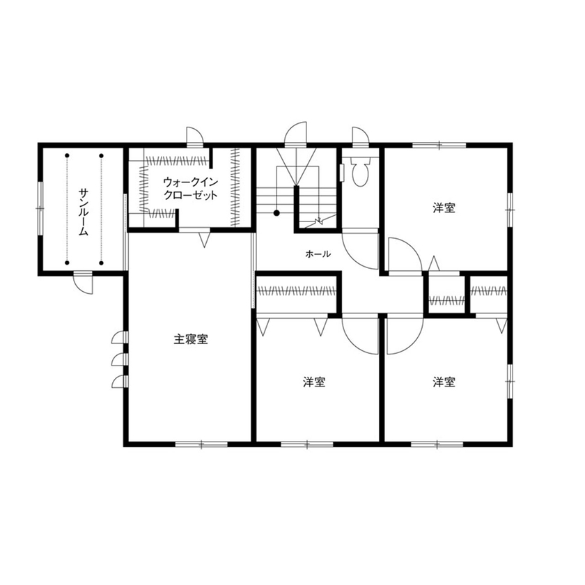 クレバリーホーム 【1500万円～1999万円／高気密・高断熱／家事がラク／間取図有】20代で叶えた、のびのび子育てできる住まいの間取り図（4LDK）2階