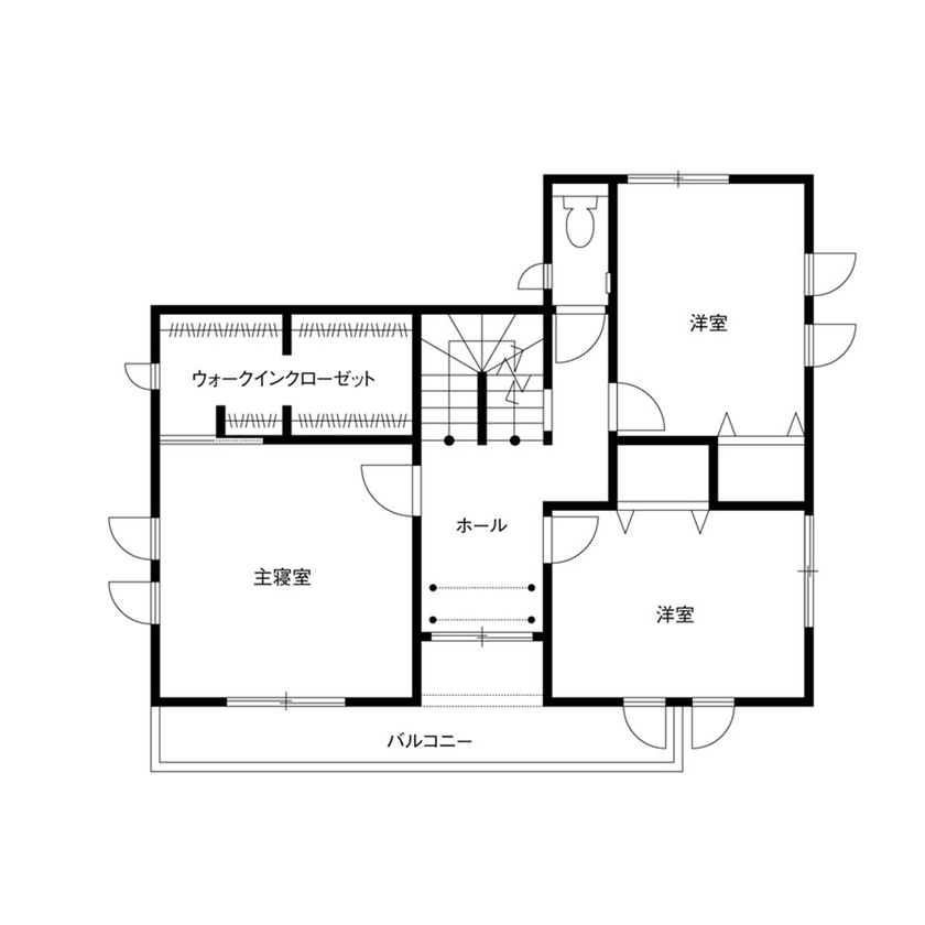 クレバリーホーム 【2500万円～2999万円／共働き世帯／間取図有】家事も子育ても、ふたりで取り組める工夫満載の住まいの間取り図（4LDK）2階