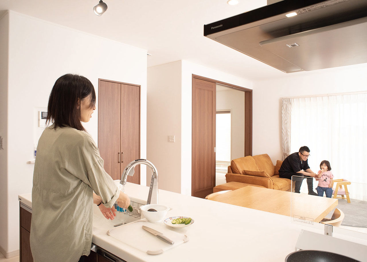 クレバリーホーム 【2500万円～2999万円／共働き世帯／間取図有】家事も子育ても、ふたりで取り組める工夫満載の住まいの建築実例画像4