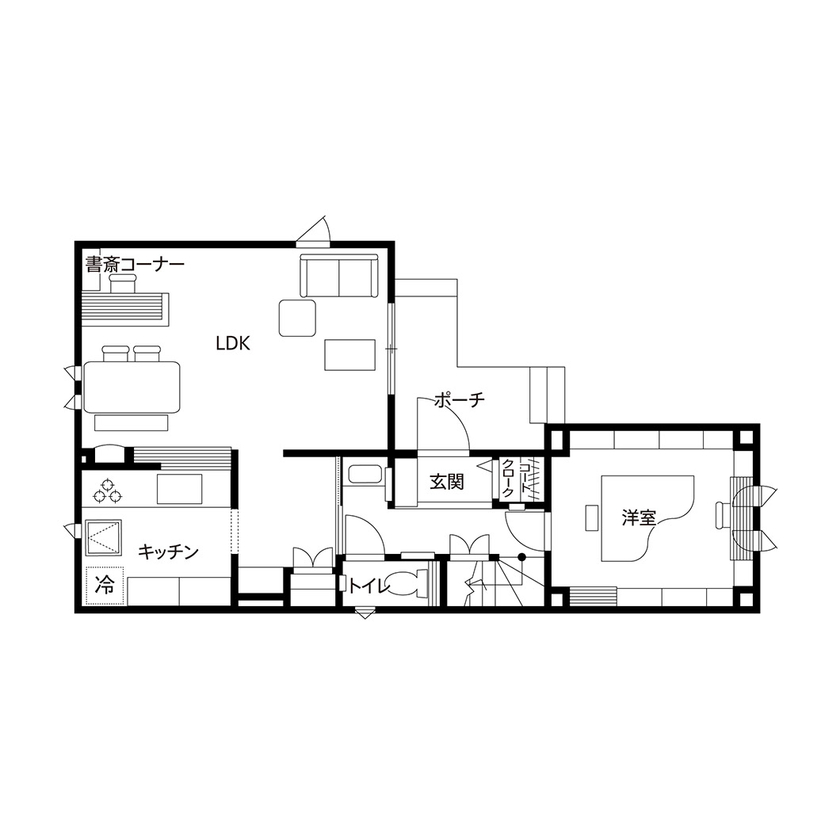 クレバリーホーム 【2500万円～2999万円／防音／収納充実／間取図有】趣味や仕事に思い切り没頭できる！憧れの住まいを実現の間取り図（3LDK）1階