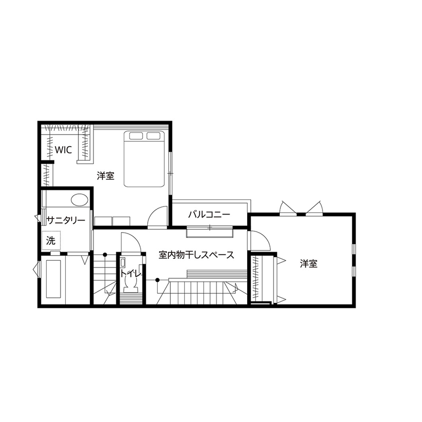 クレバリーホーム 【2500万円～2999万円／防音／収納充実／間取図有】趣味や仕事に思い切り没頭できる！憧れの住まいを実現の間取り図（3LDK）2階