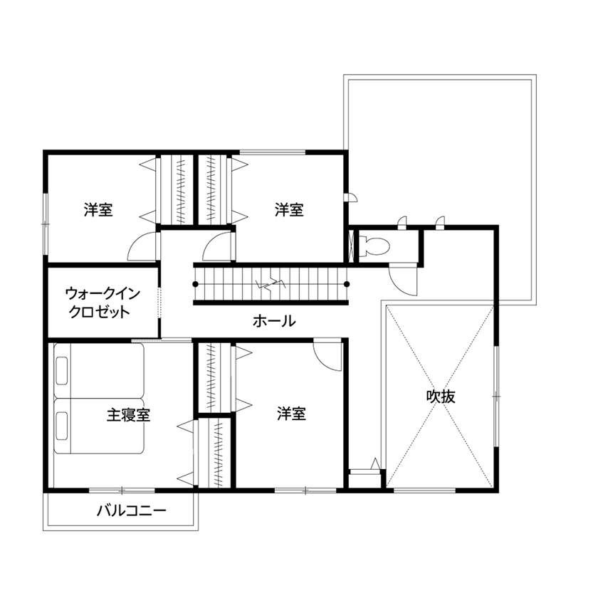 クレバリーホーム 【4000万円～／屋上アウトドアリビング／間取図有】ホテルライクな高級感。愛犬との時間も楽しむ暮らしの間取り図（4LDK＋屋上）2階