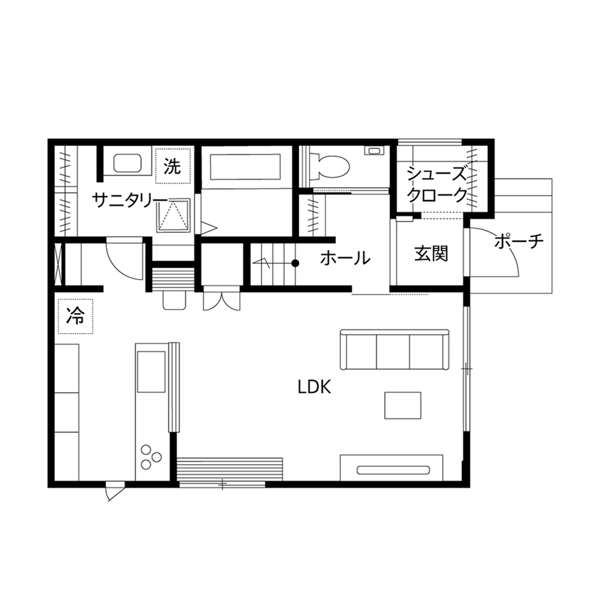 クレバリーホーム 【2000万円～2499万円／趣味／間取図有】音楽室・書斎・裁縫スペースで一人の時間も充実。心豊かに暮らす家の間取り図（3LDK＋音楽室＋書斎）1階