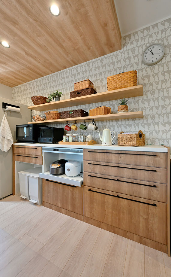 クレバリーホーム 【3000万円～3499万円／オープンLDK／間取図有】キッチンを中心に家族が集う家。共働き夫婦の工夫も満載の建築実例画像9