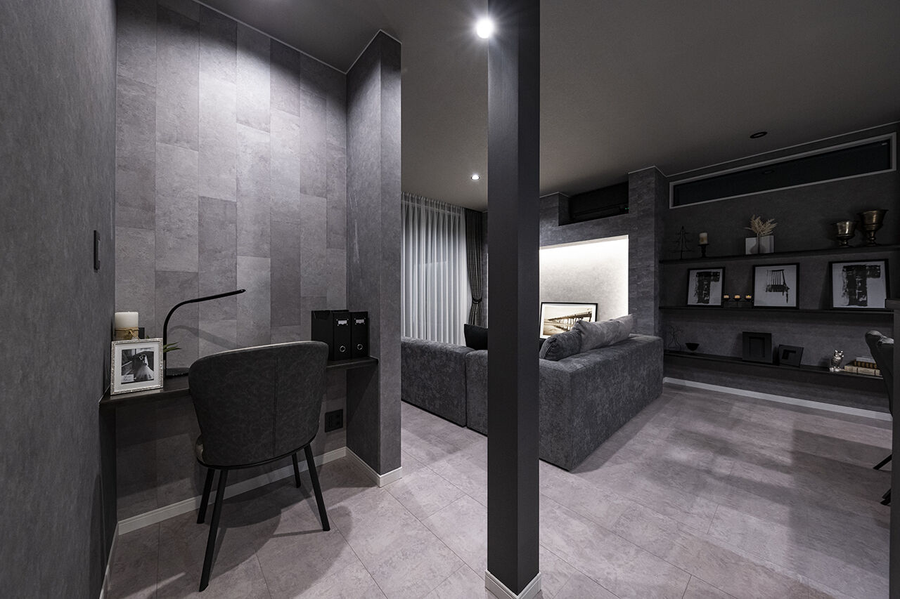 御浜住宅グループ（御浜建設） 枚方市｜2000万円台｜30坪以下｜間取り図｜ライトコートから光がたっぷり。開放感のあるシンプルモダンな家の建築実例画像5