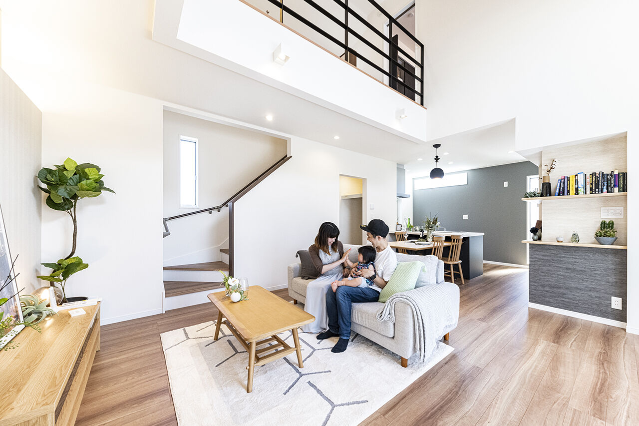 御浜住宅グループ（御浜建設） 枚方市｜2000万円台｜35坪｜間取り図｜吹き抜けが開放感を演出。暮らしの楽しみが広がる土間のある家の建築実例画像4