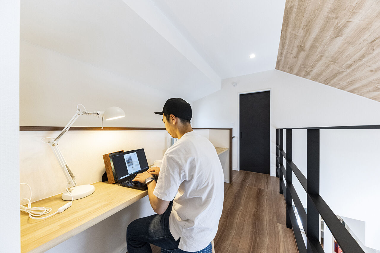 御浜住宅グループ（御浜建設） 枚方市｜2000万円台｜35坪｜間取り図｜吹き抜けが開放感を演出。暮らしの楽しみが広がる土間のある家の建築実例画像8