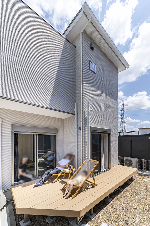 御浜住宅グループ（御浜建設） 枚方市｜2000万円台｜30坪台｜間取り図｜アウトドアリビングが2か所に。2階テラス＆ウッドデッキのある家の建築実例画像2