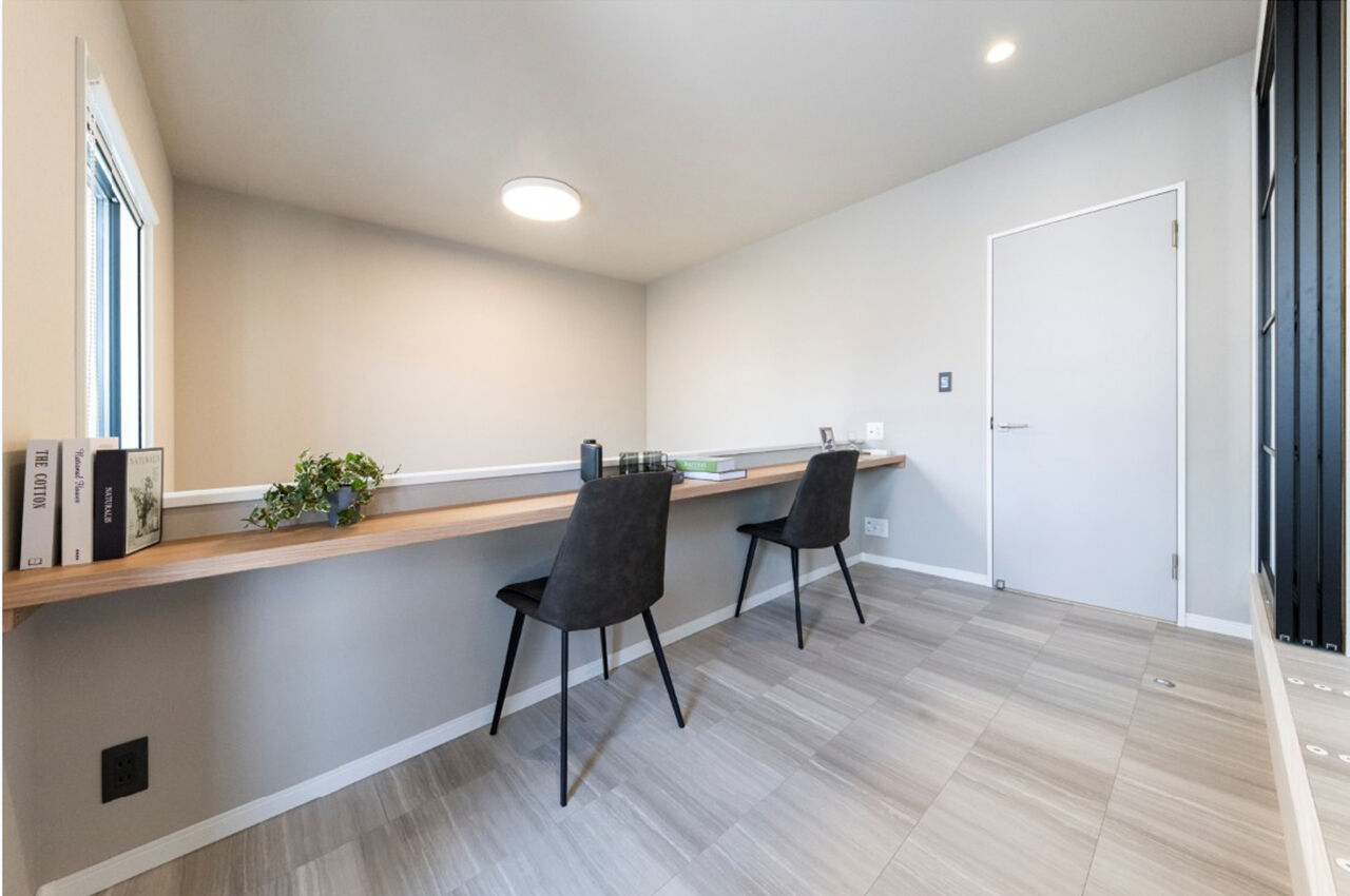 御浜住宅グループ（御浜建設） 枚方市｜2000万円台｜変形地｜間取り図｜隣家に囲まれた旗竿地でも明るく開放感が感じられる家の建築実例画像5