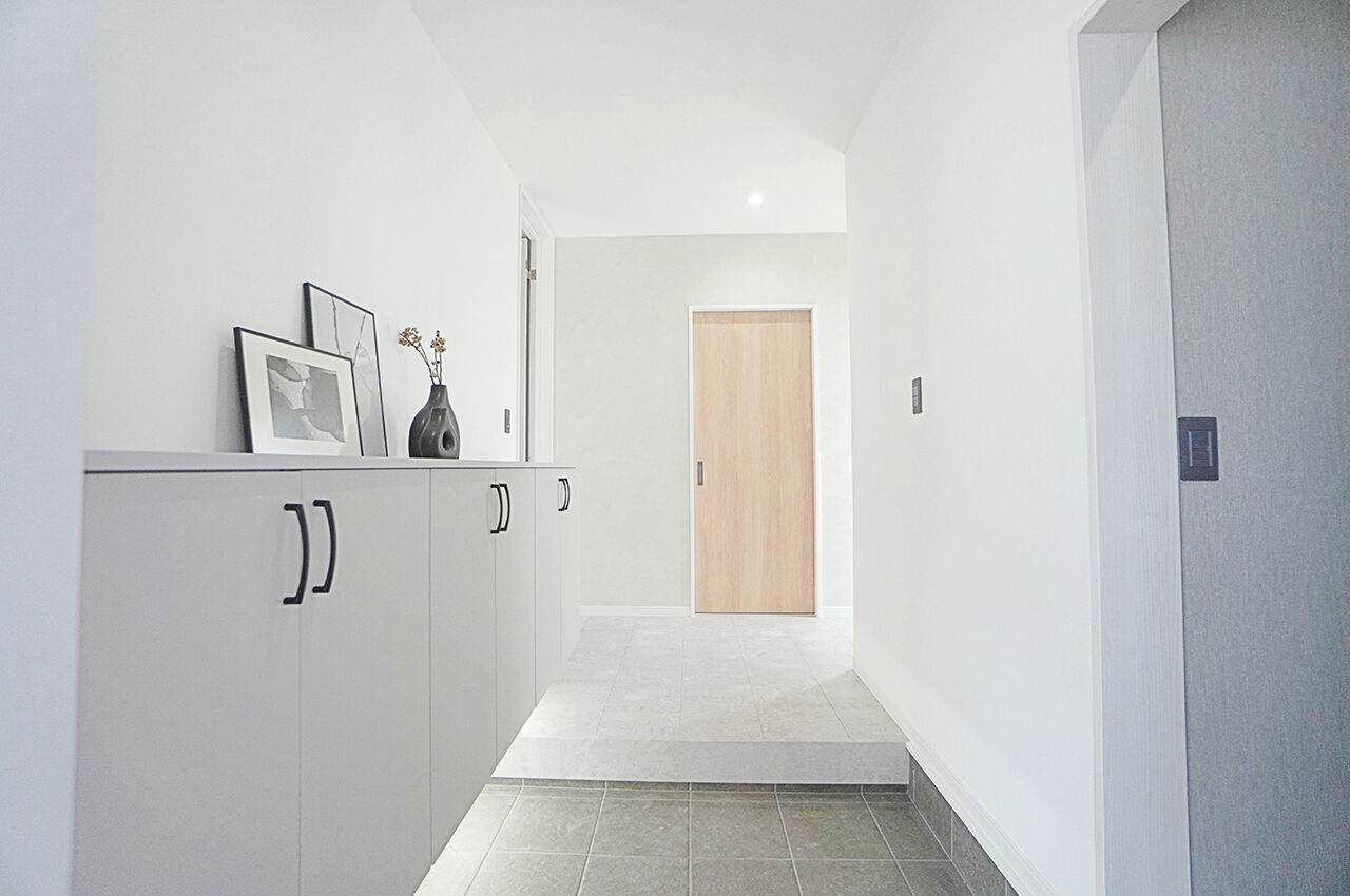 御浜住宅グループ（御浜建設） 枚方市｜2000万円台｜変形地｜間取り図｜隣家に囲まれた旗竿地でも明るく開放感が感じられる家の建築実例画像7