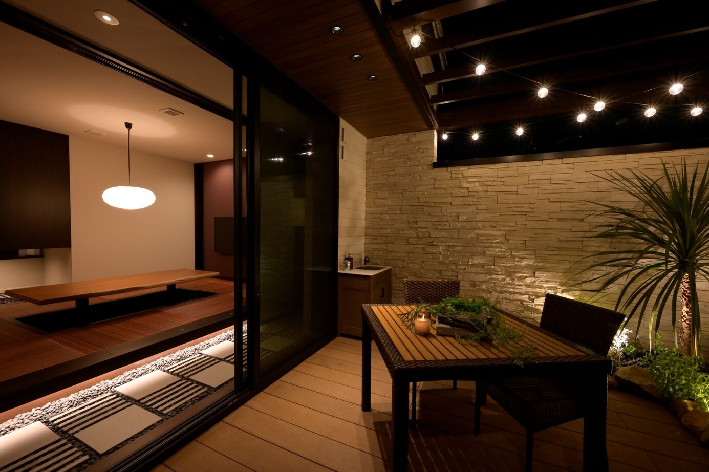 近藤建設 【4500万円～/50坪台/スキップフロア/ロフト】リゾートの寛ぎを自邸で。自然素材を贅沢に使った重厚な家の建築実例画像9