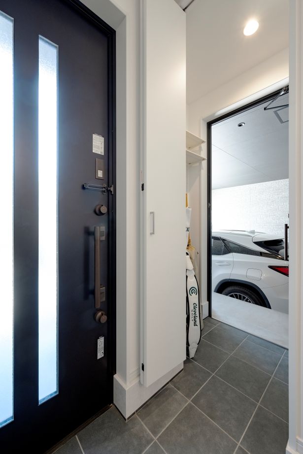 近藤建設 【3000万円台/40坪台/車2台/間取り図】効率いい一直線の動線に満足！家とつながるビルトインガレージハウスの建築実例画像14