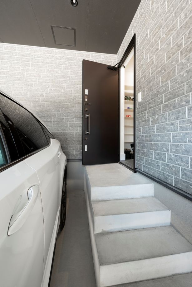 近藤建設 【3000万円台/40坪台/車2台/間取り図】効率いい一直線の動線に満足！家とつながるビルトインガレージハウスの建築実例画像15