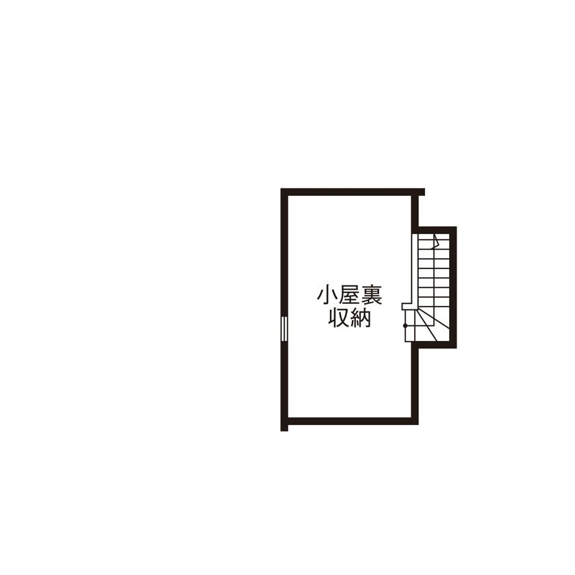 近藤建設 【3000万円台/50坪台/書庫/造作/間取り図】飾り楽しむ趣味の部屋。窓の少ない図書館のような本棚のある家の間取り図（1LDK＋書庫＋書斎）小屋裏収納