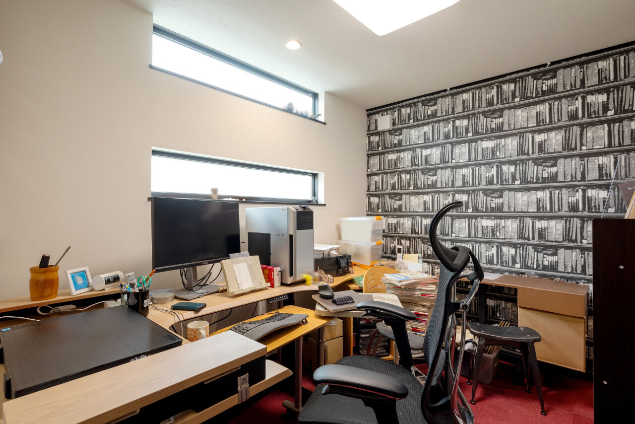 近藤建設 【3000万円台/50坪台/書庫/造作/間取り図】飾り楽しむ趣味の部屋。窓の少ない図書館のような本棚のある家の建築実例画像4