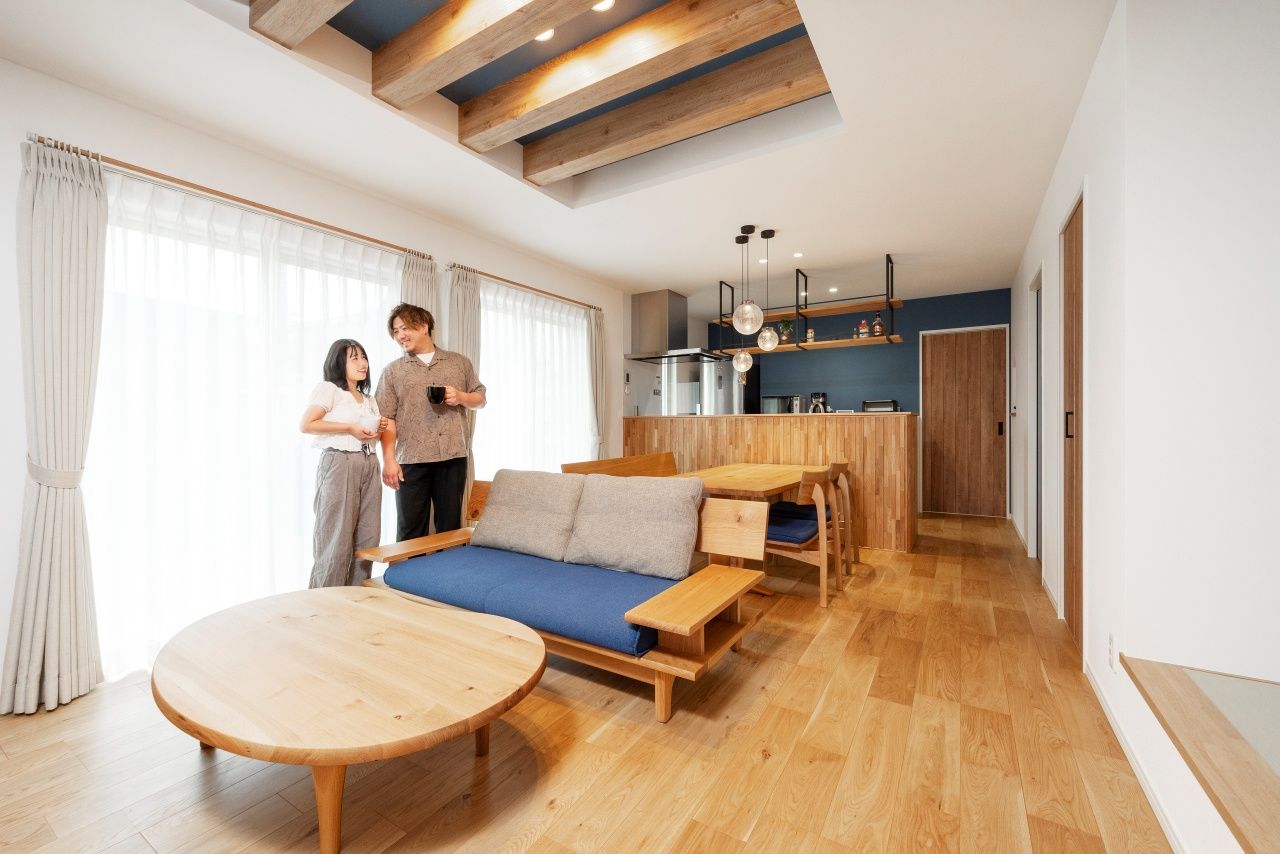 近藤建設 【2000万円台/30坪台/通り土間/間取り図】自転車を2台置ける広い土間玄関のあるカリフォルニアスタイルの家の建築実例画像1