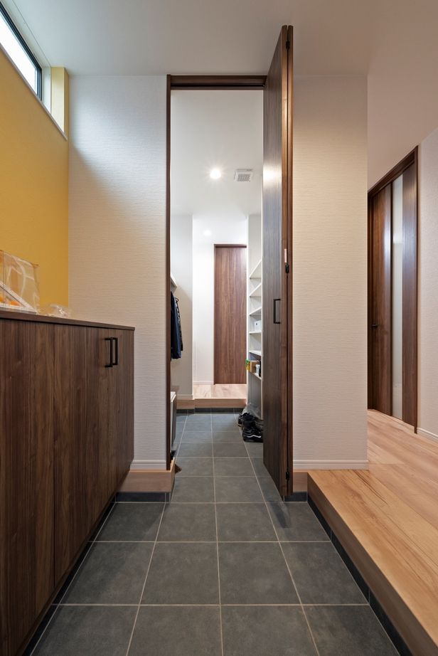 近藤建設 【平屋/2000万円台/30坪台/回遊動線/間取り図】洗濯動線は一括で、キッチンと玄関は近く！家事を楽する家の建築実例画像7