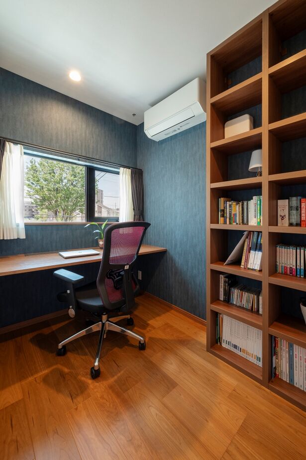 近藤建設 【2000万円台/30坪台/書斎/間取り図】昼は公園の緑、夜は間接照明の光が癒しに。趣味も暮らしも楽しむ家の建築実例画像6