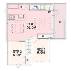 プロネット 【1000万円台/30坪台/間取り図/3階建て/屋上】建築デザイナーと実現したシンプル&モダンでおしゃれな家の間取り図（4LDK）2階