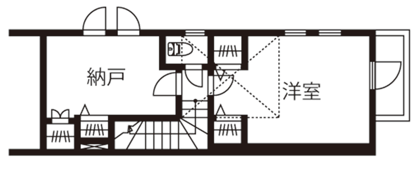 プロネット 【1000万円台/20坪台/間取り図】狭小地とは思えない広々リビング！1フロア8坪で実現したゆとりある暮らしの間取り図（1LDK+2S）3階