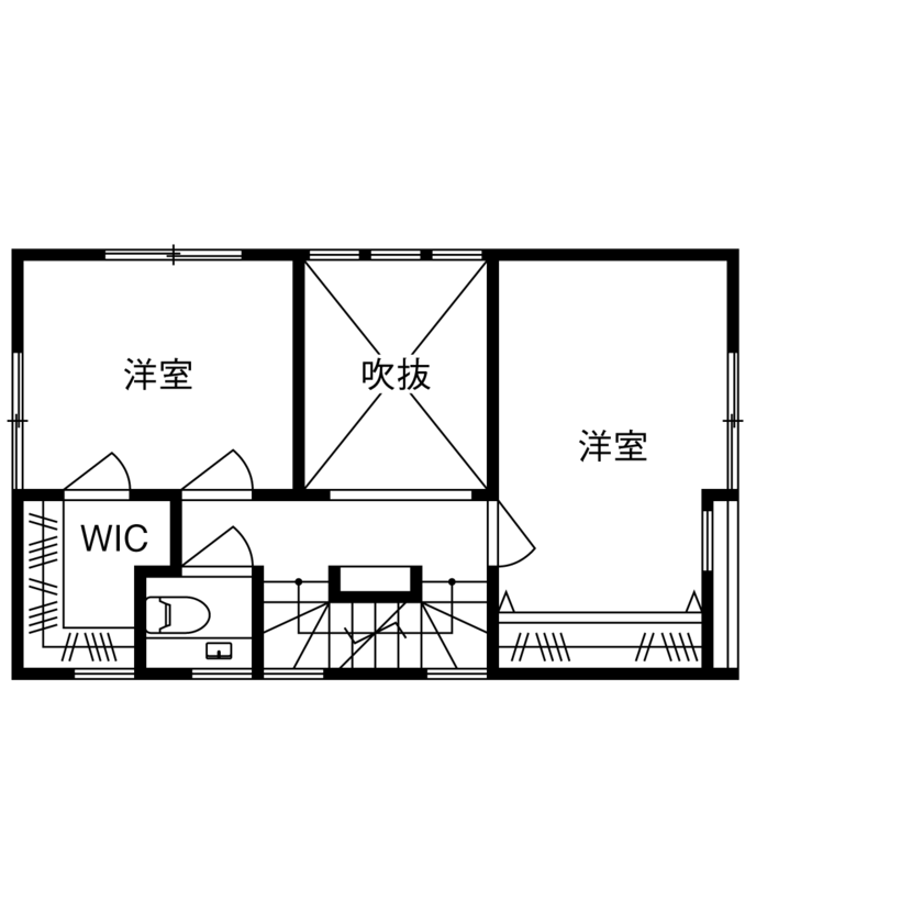 プロネット 【2000万円台/30坪台/間取り図/吹き抜け】都心でものんびりと暮らせるバルコニー付き3階建て狭小住宅の間取り図（3LDK＋家事室）3階