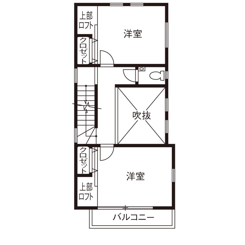 ワイケイホーム 【ビルトインガレージ／間取り図あり】19.3坪の狭小地に建つスタイリッシュな3階建ての間取り図（3LDK）3階