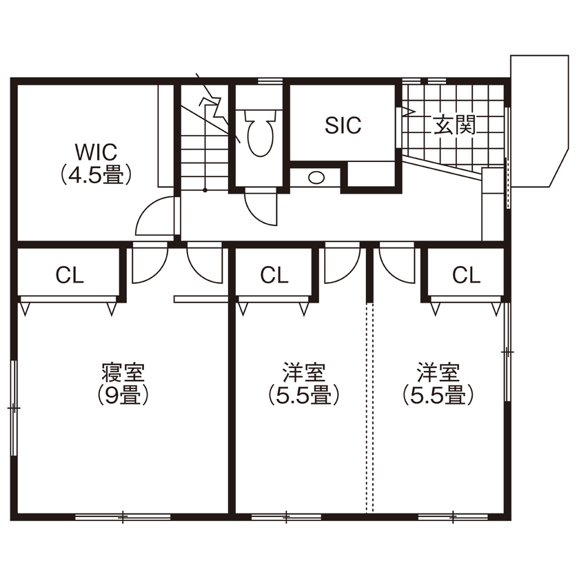 ワイケイホーム 【吹抜け2階リビング＋ロフト】約26坪の土地をフル活用/南側の採光がたっぷり届く明るい空間の間取り図（３LDK＋ロフト）1階