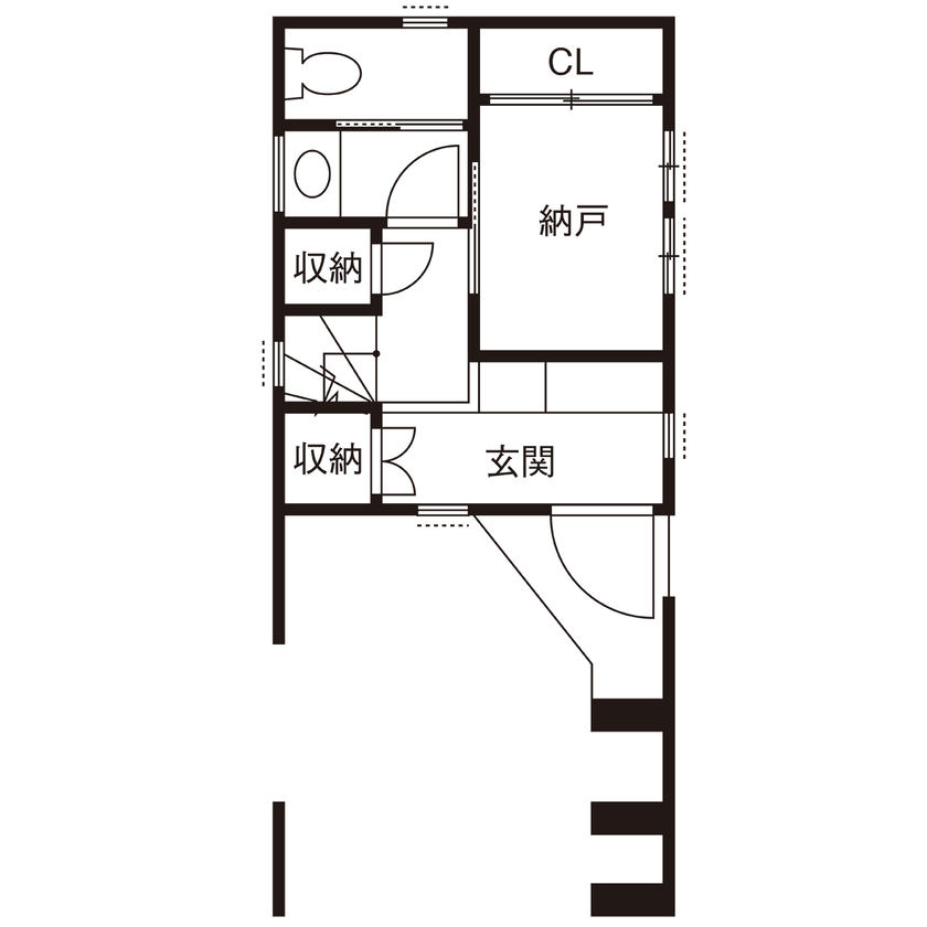 ワイケイホーム 【約14坪・間口4ｍ】ビルトインガレージ＋スカイバルコニー＋ホテル仕様の室内/高さ制限を見事にクリアの間取り図（2LDK）1階