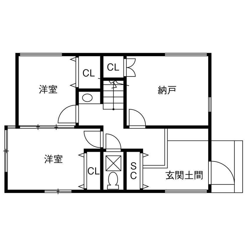 TAINN DESIGN　一級建築士事務所 【1840万円/22.5坪/間取り図あり】狭小×旗竿地でものびのび快適！採光とプライバシーを兼ねる２階リビングの間取り図（2SLDK）1階