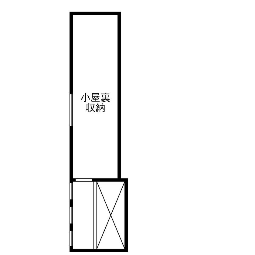 TAINN DESIGN　一級建築士事務所 【19.5坪/狭小/ペット住宅/間取り図あり】愛猫も大満足！美しい借景を楽しめる２階リビングの間取り図（2LDK＋小屋裏収納）小屋裏収納