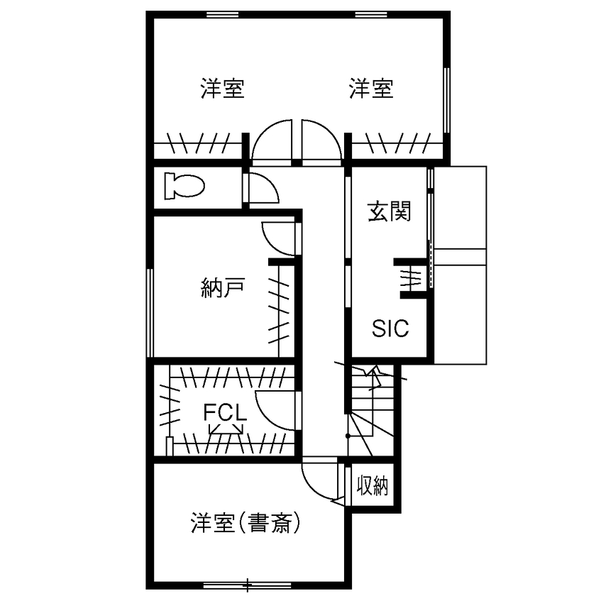 TAINN DESIGN　一級建築士事務所 【2000万円台/28.5坪/ペット住宅/間取り図あり】タイルやクロス一枚にこだわり抜いた個性あふれる住まいの間取り図（２SLDK＋小屋裏収納）１階