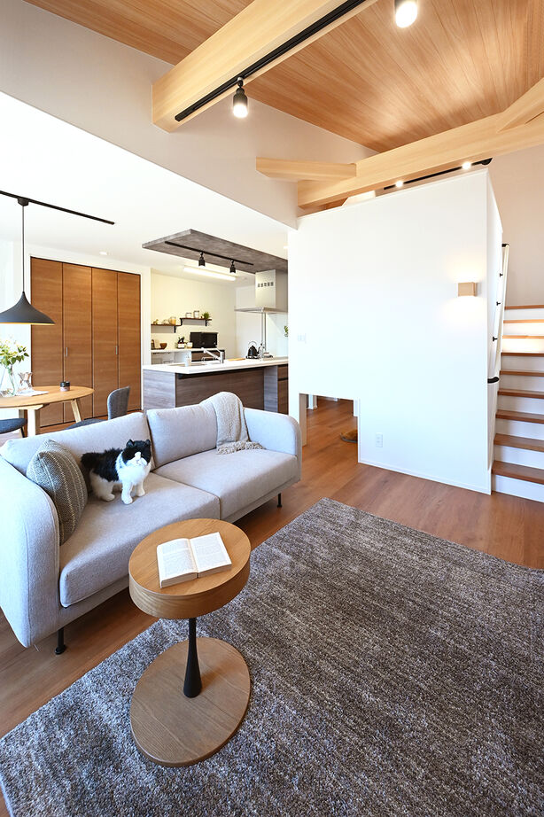 ユートピア建設 【西尾市｜29坪の平屋】スキップフロアで空間を上下に活用！ペットと快適に暮らせるガレージ付き平屋の建築実例画像3