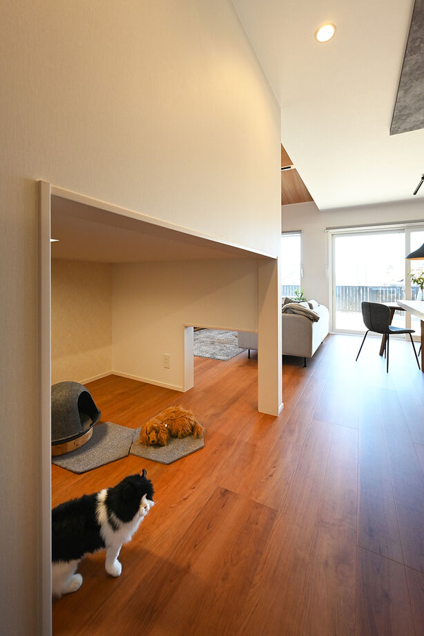 ユートピア建設 【西尾市｜29坪の平屋】スキップフロアで空間を上下に活用！ペットと快適に暮らせるガレージ付き平屋の建築実例画像4